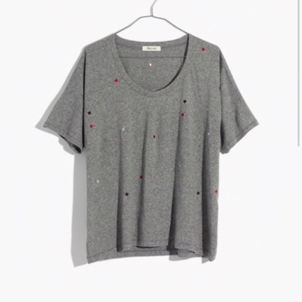 Madewell Embroidered U Neck Tee